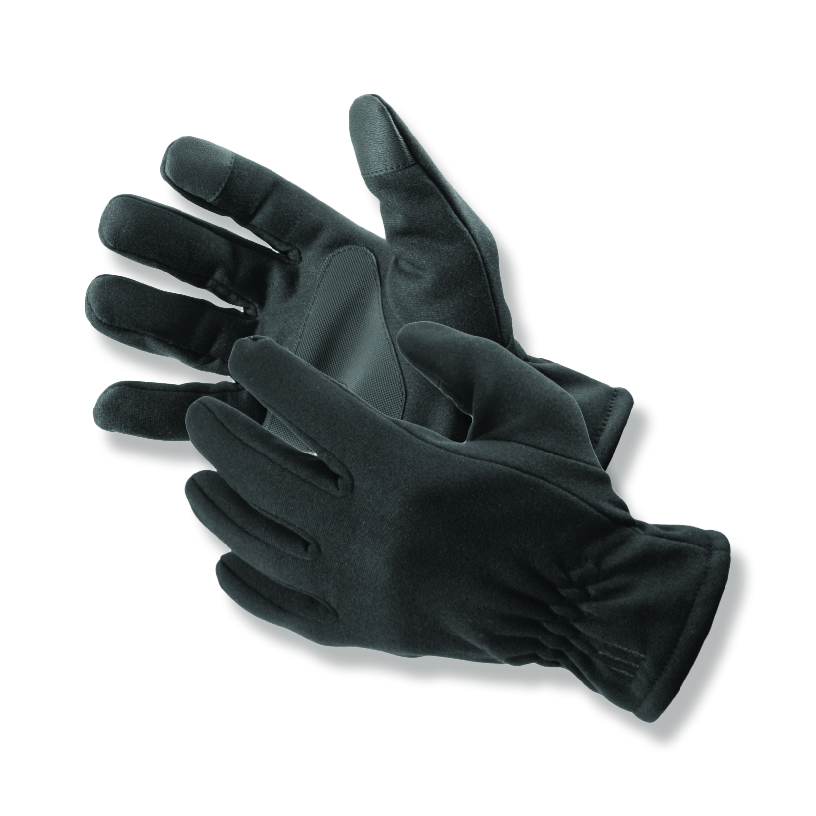 4-Way Stretch Micro Fleece TS™ Cold Weather Uniform Gloves have synthetic palm patches and are touchscreen compatible.